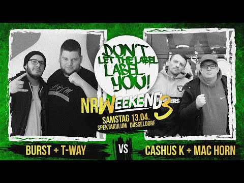 T-Way + Burst vs Cashus K + Mac Horn // DLTLLY RapBattle (NRWeekend3 // Düsseldorf) // 2019