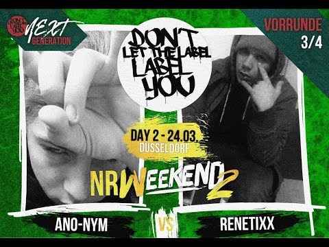 Ano-Nym vs RenetiXX // DLTLLY NextGeneration VR 3/4 (NRWeekend2 // Düsseldorf) // 2018