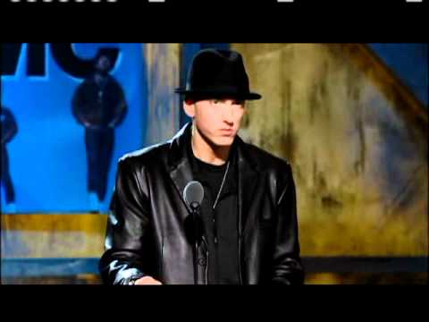 Eminem inducts Run DMC Rock and Roll Hall of Fame Inductions 2009