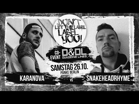 SnakeHeadRhyme vs Karanova // DLTLLY RapBattle (Berlin // D&amp;DL-CoEvent) // 2019